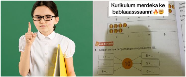 Salahkan Kurikulum Merdeka, wanita protes lihat soal matematika kelas 1 SD ini tuai pro kontra