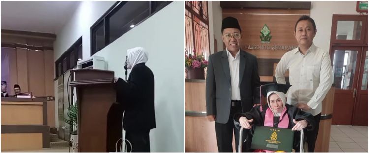 Semangat tak luntur tempuh pendidikan sebelum tutup usia, wanita usia 71 tahun ini berhasil lulus S3