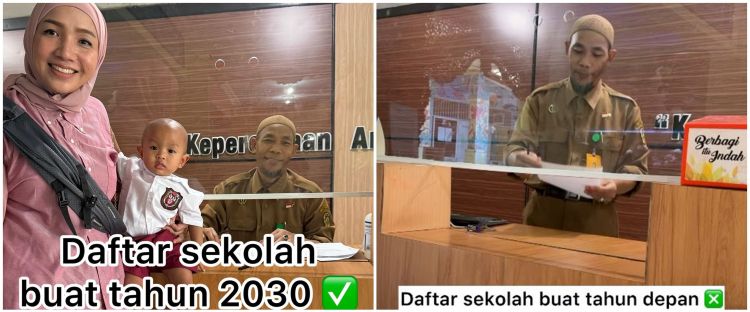 Bak war tiket konser, ibu muda ini daftarkan bayinya masuk sekolah dasar untuk tahun 2030