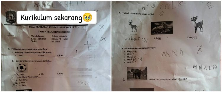 Salahkan kurikulum, emak-emak curhat hasil jeblok ujian anaknya kelas 1 SD ini tuai pro kontra