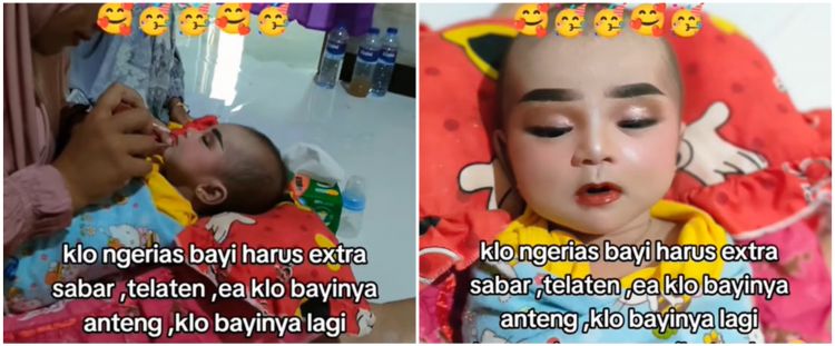 Viral bayi dirias full makeup untuk pemotretan, dokter ungkap bahaya iritasi dan risiko saluran napas