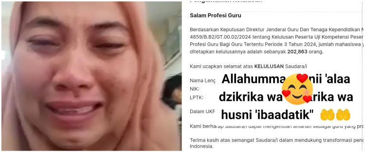 13 Tahun ngajar cuma digaji Rp200 ribu, momen guru swasta diangkat jadi guru profesional penuh har